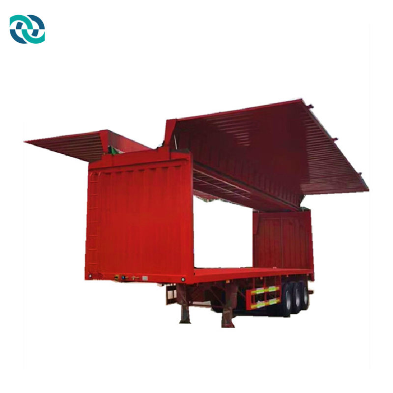 3 Axles na Mechanically Suspended Curtain Semi Trailer