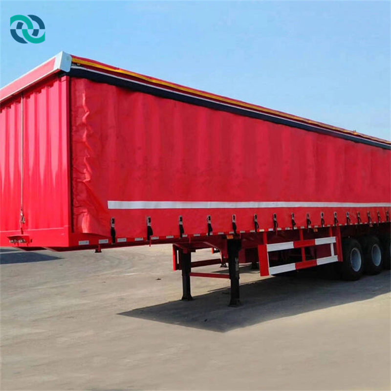 3 Axles 60T Side Curtain Guardrail Semi Trailer