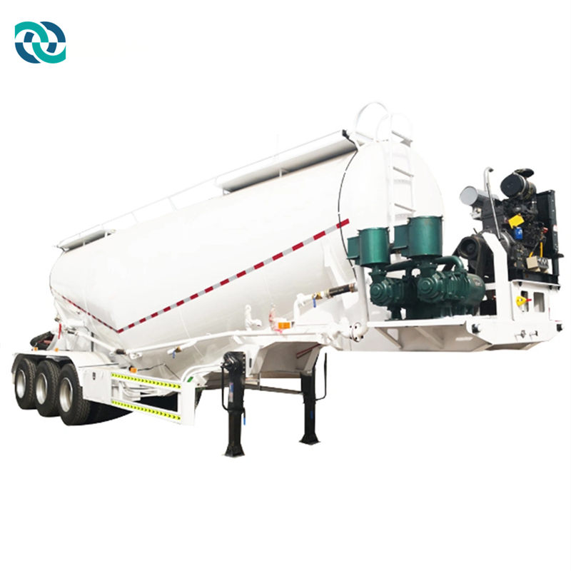 3 Axis 45CBM Transport Bulk Cement Semi Treler