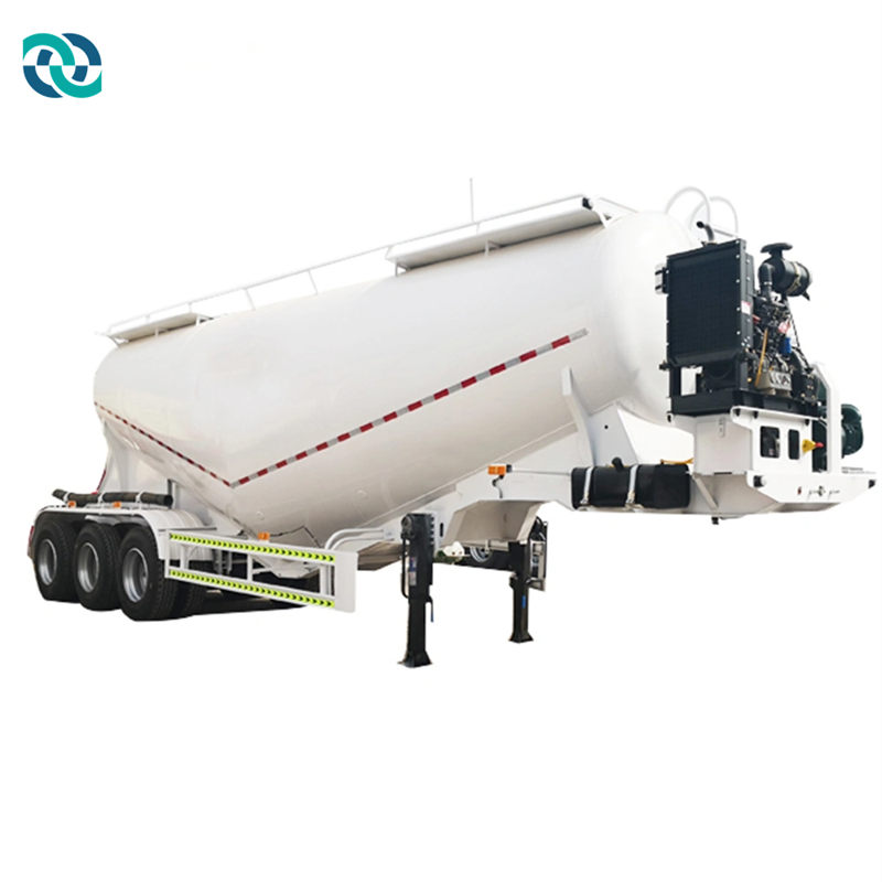 3 Axis 45CBM Transport Bulk Cement Semi Treler