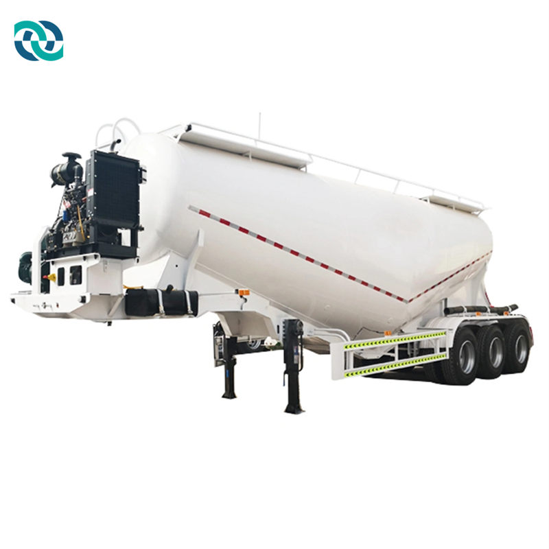 3 Axis 45CBM Transport Bulk Cement Semi Treler