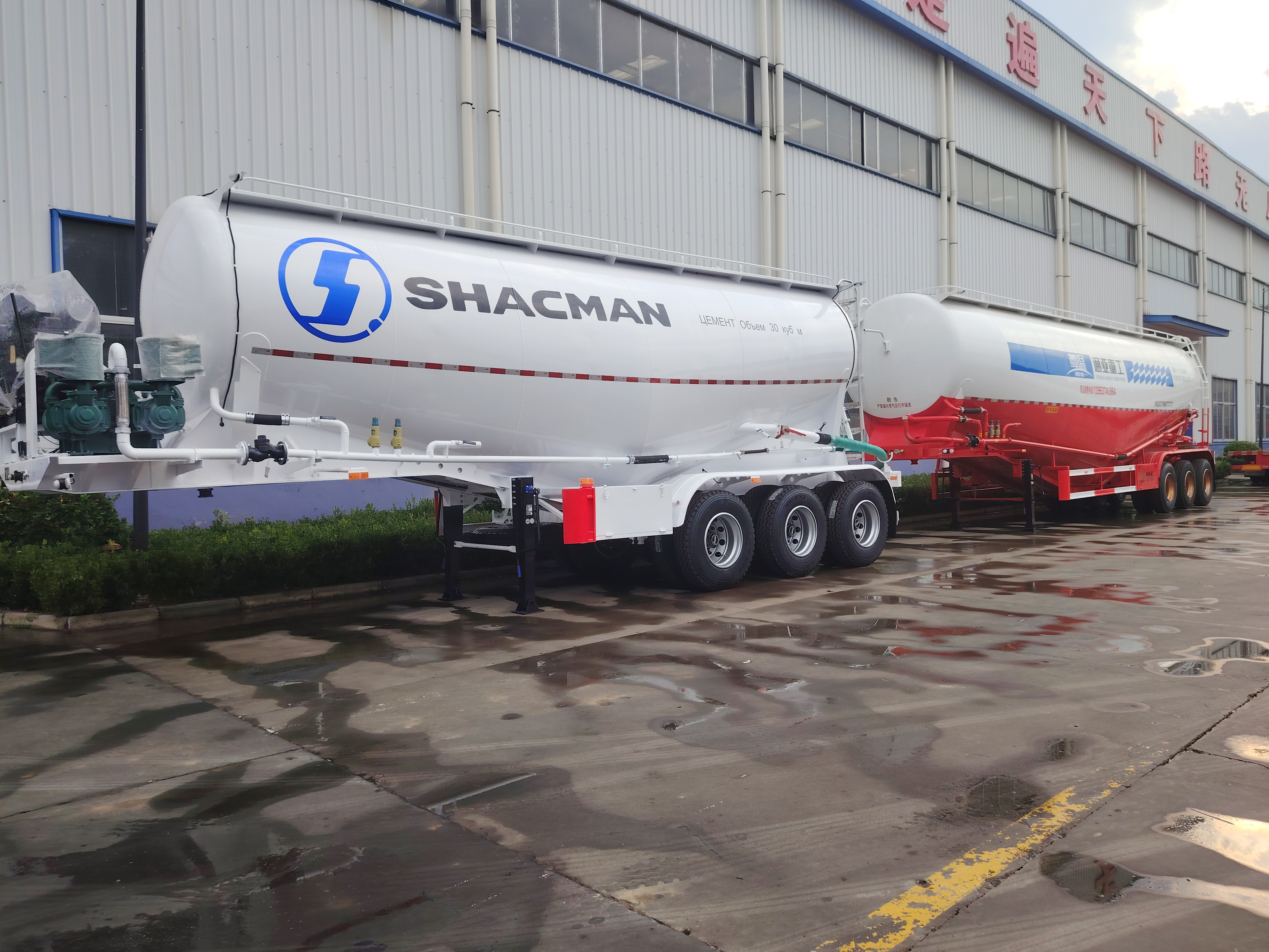 3 Axis 45CBM Transport Bulk Cement Semi Trailer