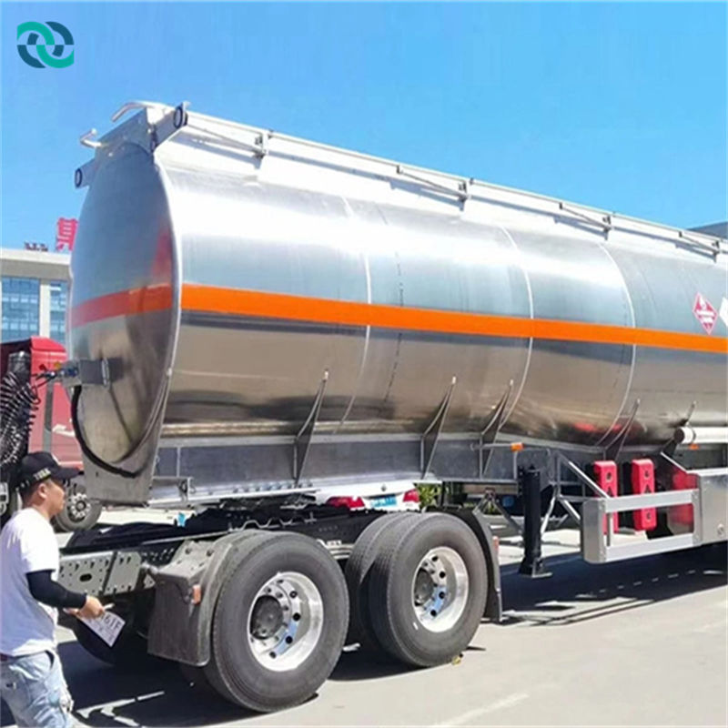 45cbm Diesel Aluminum Carbon Tanker Semi Trailer