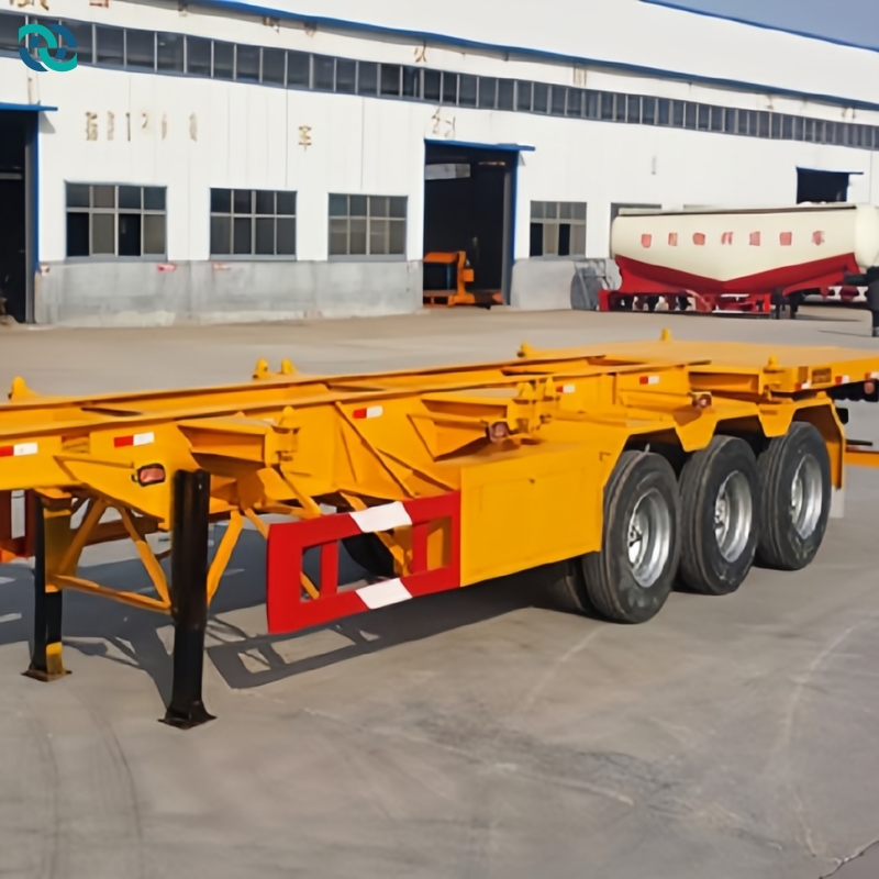 Trailer 3 trục 40FT Dock Skeleton Semi Trailer