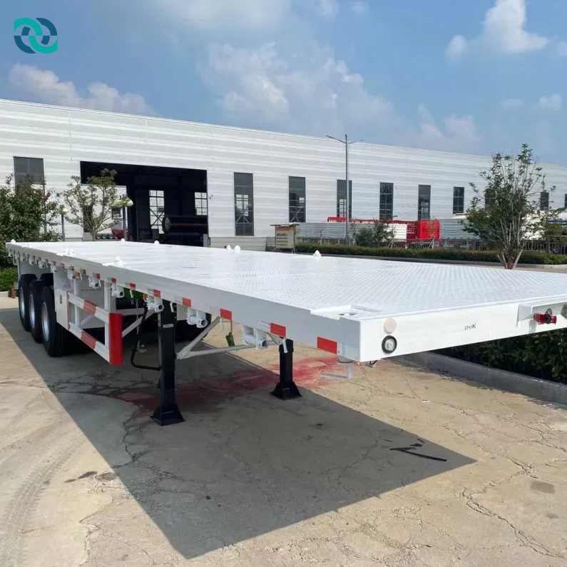 3 Axle 45TF Maliit na Gooseneck Skeleton Semi Trailer