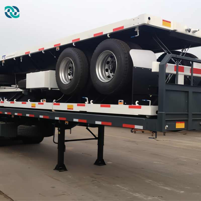 3 Axle 40FT Flatbed Cargo Semi Trailer