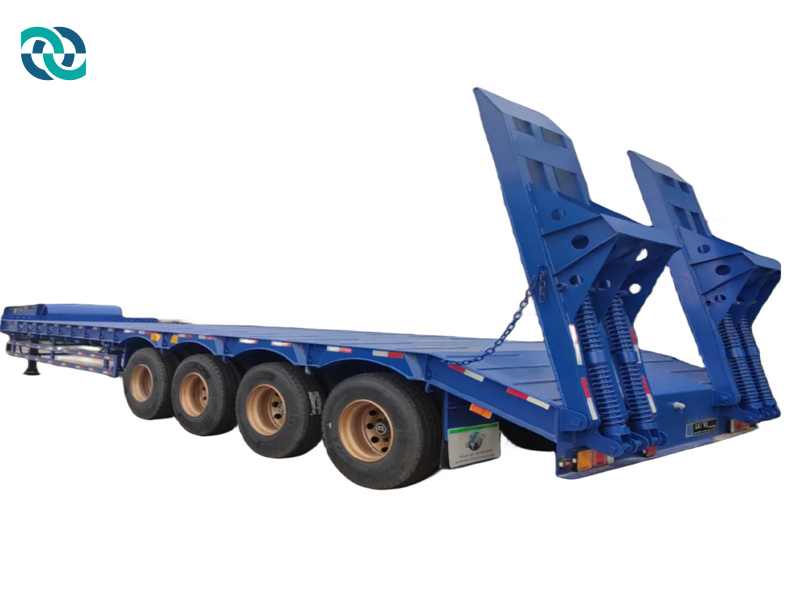 4 Axle 100 Ton Extendable Movable Width Low Bed Plate