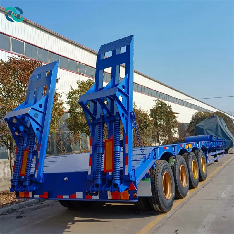 4 Axle 100 Ton Extendable Movable Width Low Bed Plate