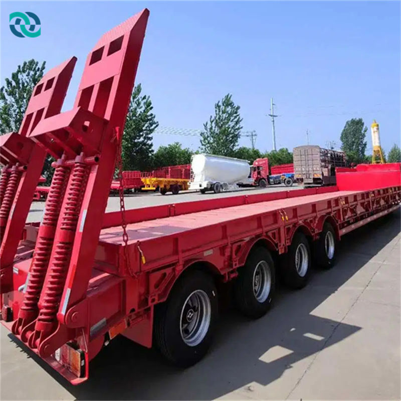 4 Axle 100 Ton Extendable Movable Width Low Bed Plate