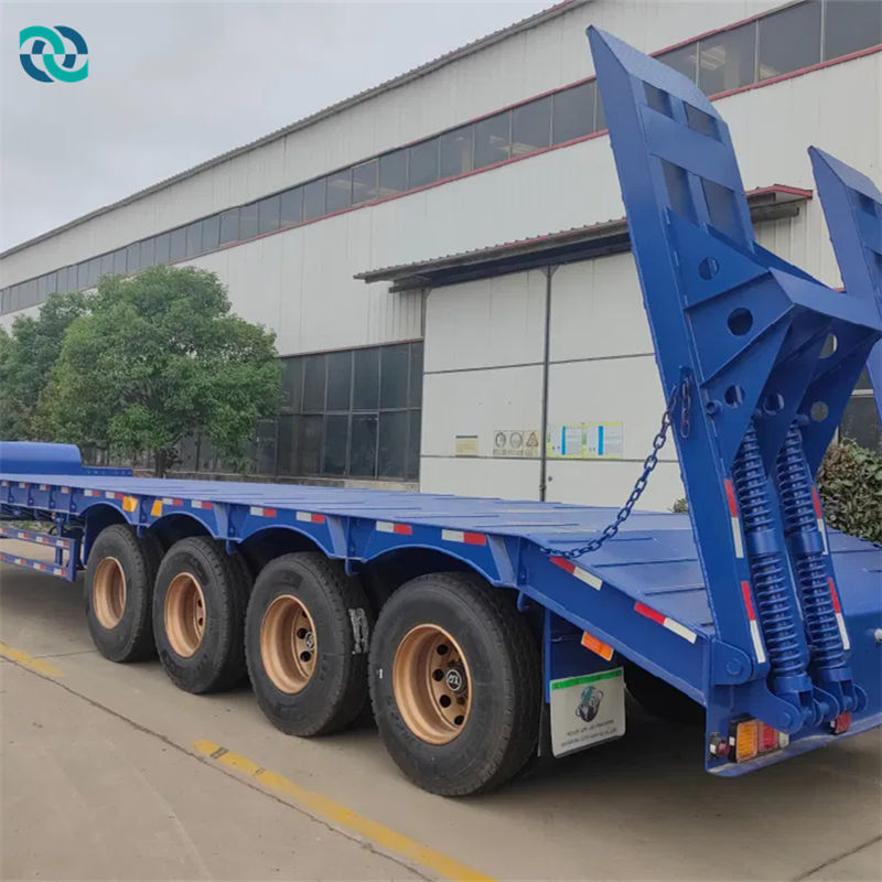 4 Axles 100T Low Bed Semi Trailer