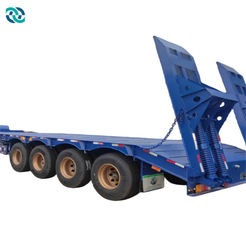 4 Axles 100T Low Bed Semi Trailer