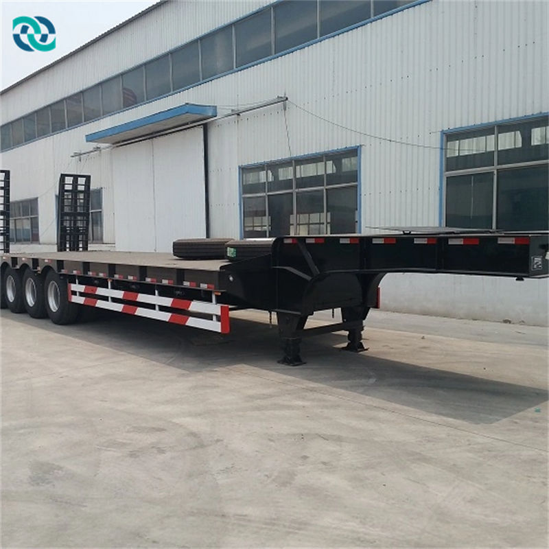 3 Axles 60 Tons Lowbed Semi Trailer