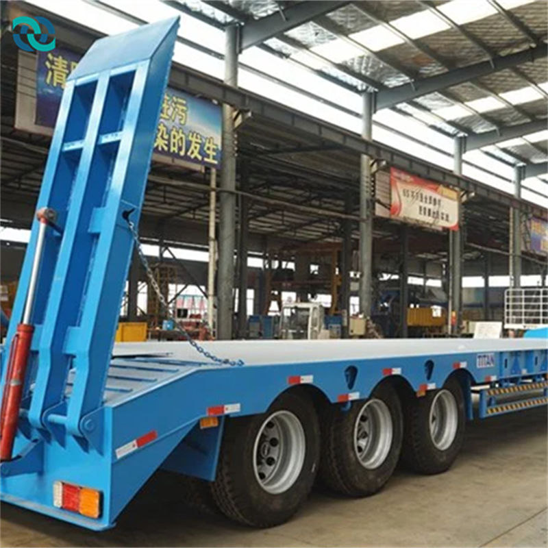 3 Axles 60 Tons Lowbed Semi Trailer