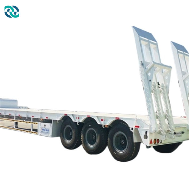 3 Axles 60 Tons Lowbed Semi Trailer