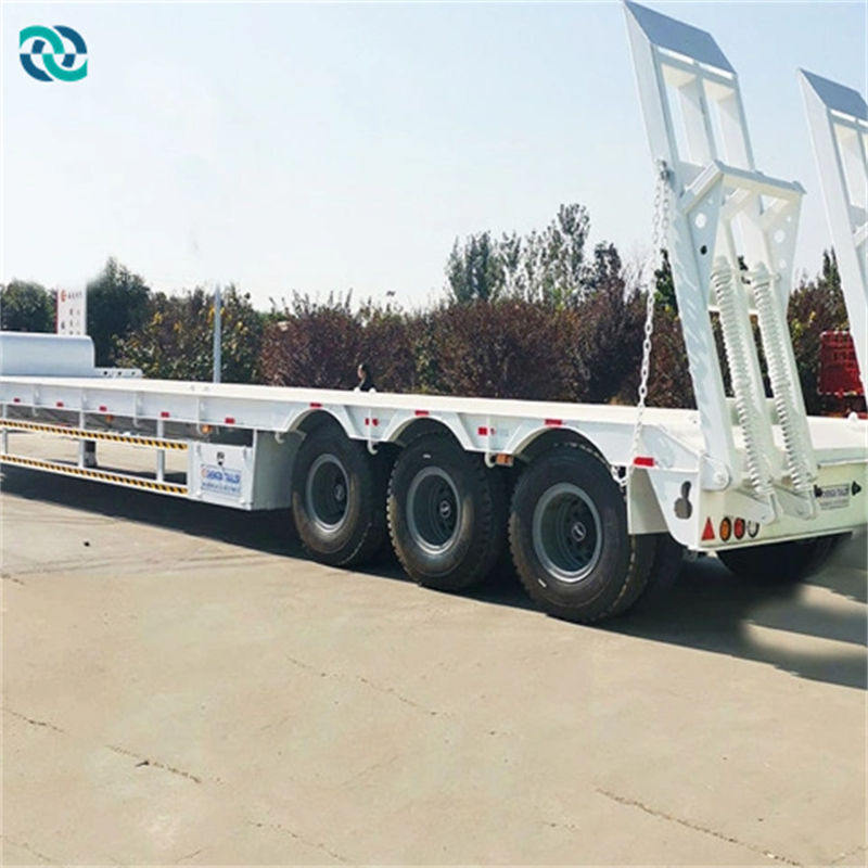 3 Axles 60 Tons Lowbed Semi Trailer