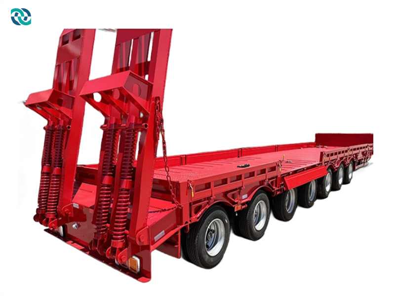 7 Axles Swan Neck Low Flat Semi Trailer