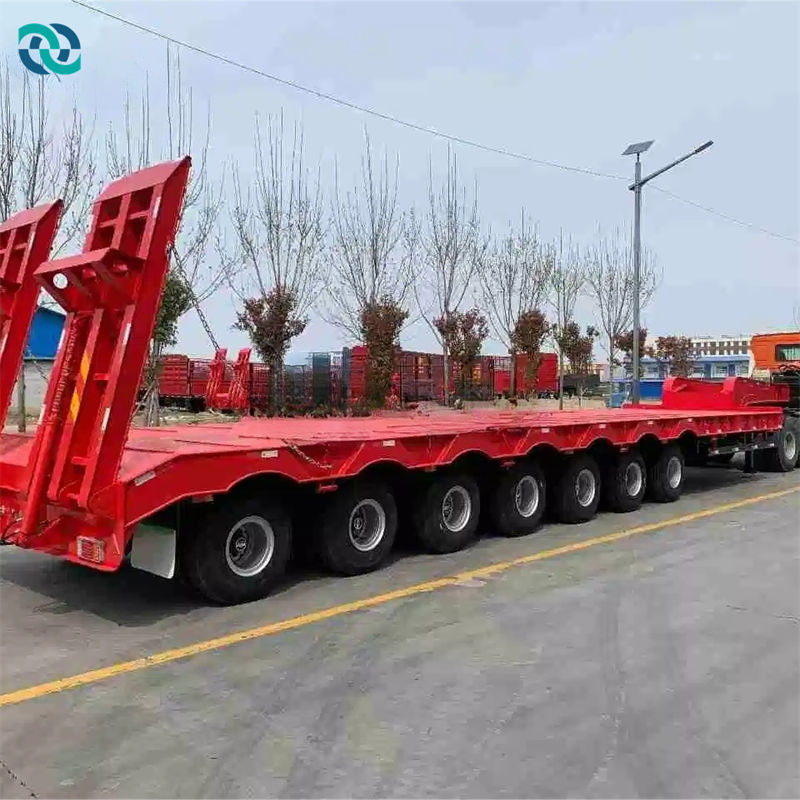 7 Axles Swan Neck Low Flat Semi Trailer