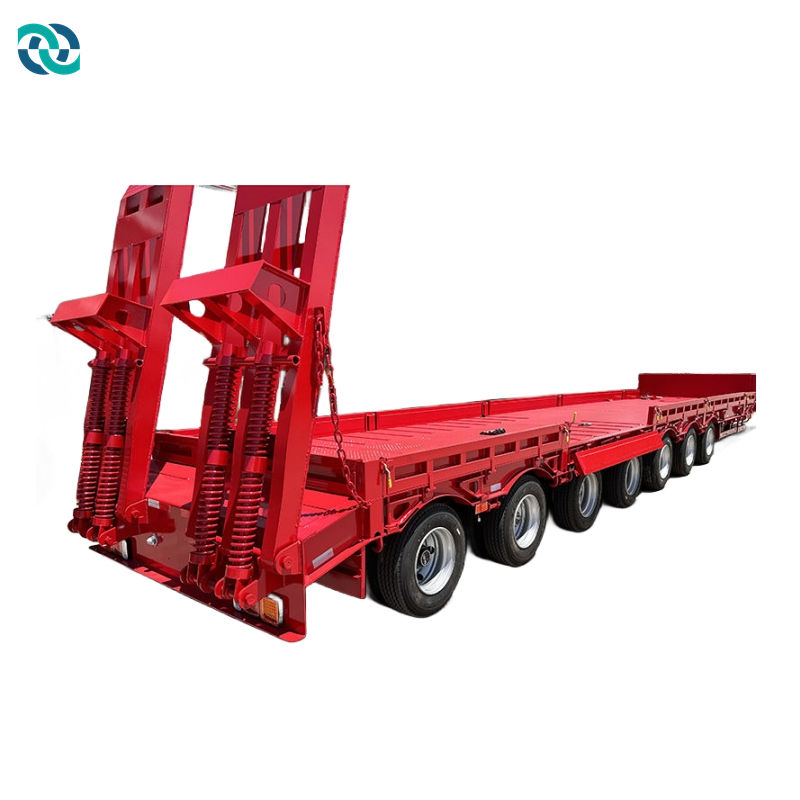 7 Axles Swan Neck Low Flat Semi Trailer