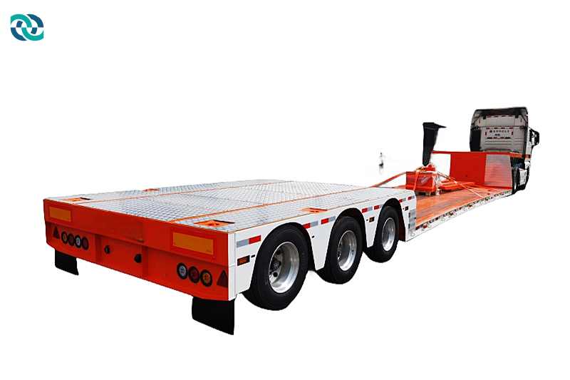 Hệ thống treo khí nén 3 trục Cao thấp Flatbed Semi Trailer