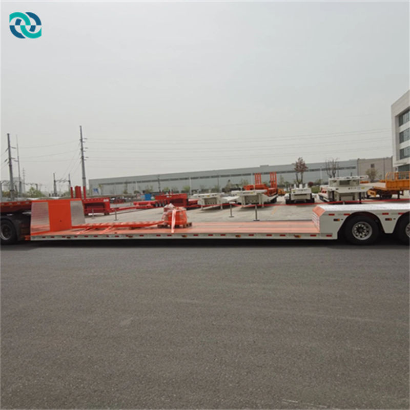 Hệ thống treo khí nén 3 trục Cao thấp Flatbed Semi Trailer