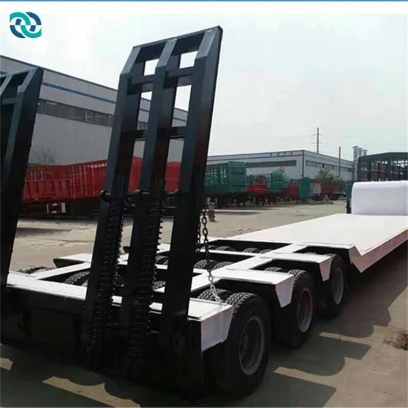 3 Lane 6 Axle 80T Heavy Duty Low Bed Trailer