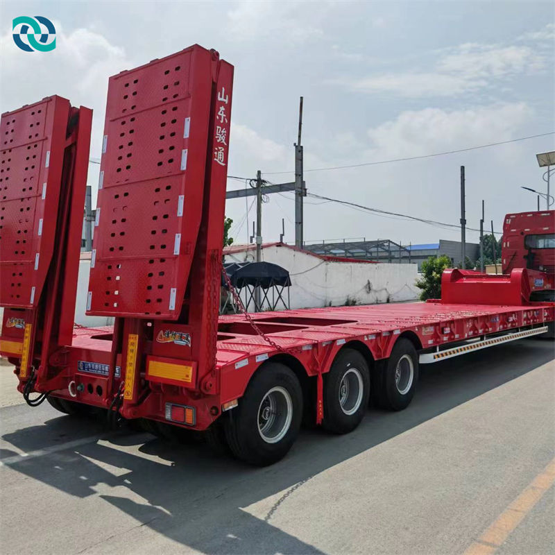 3 Lane 6 Axle 60T Hydraulic Crawler Low Bed Trailer