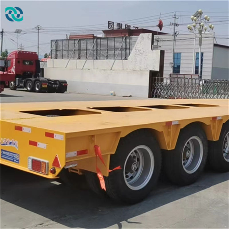 4 Lines 8 Axles 80T Low Plate Axle Line Semi Trailer