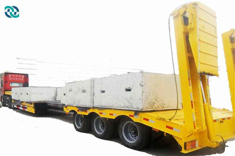 Trailer bán cấu hình thấp có thể thu vào nhiều trục 80T 8000mm