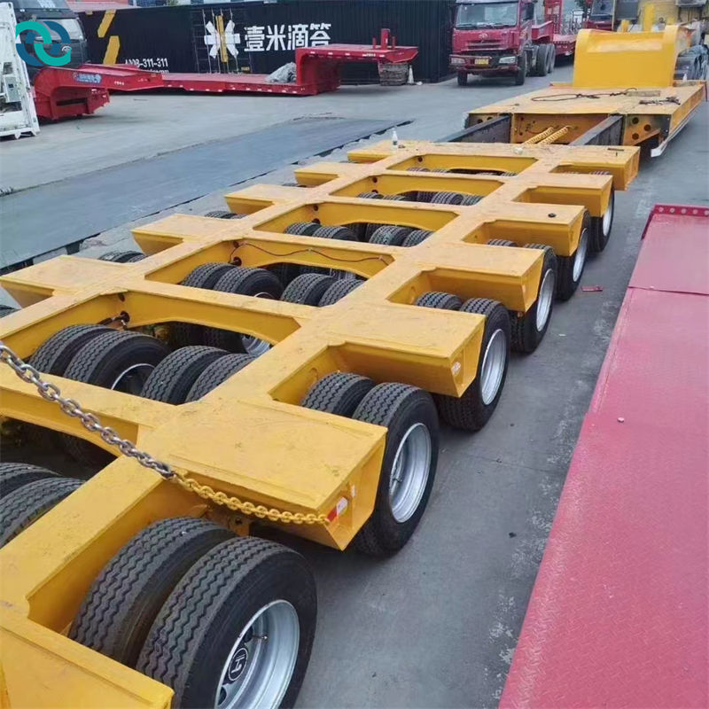 Multi Axle 80T 8000mm na Retractable Low Profile Semi Trailer