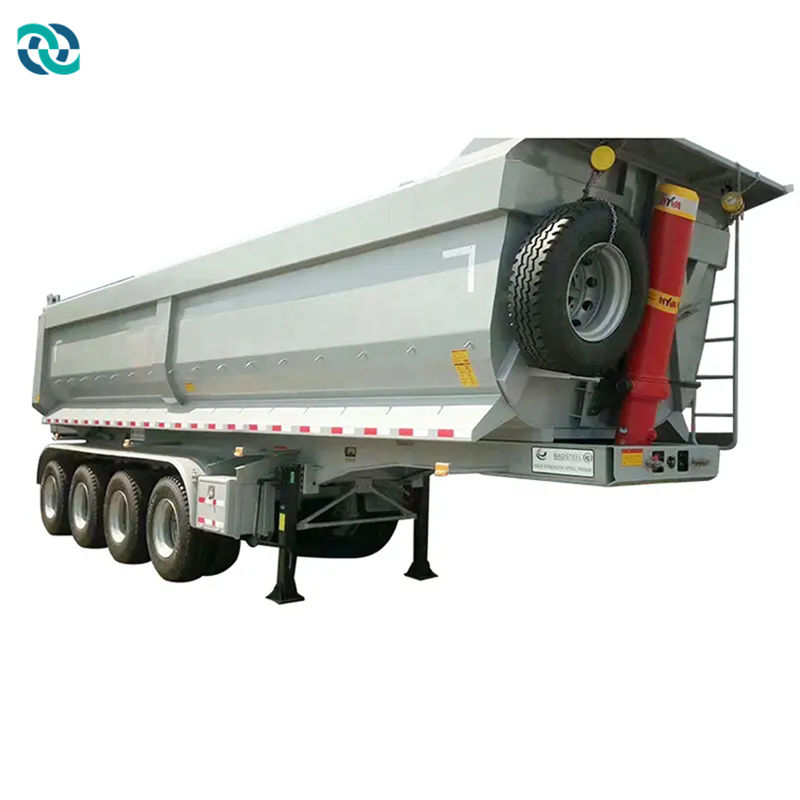 3 Axles Hydraulic Cylinder Dump Semi Trailer