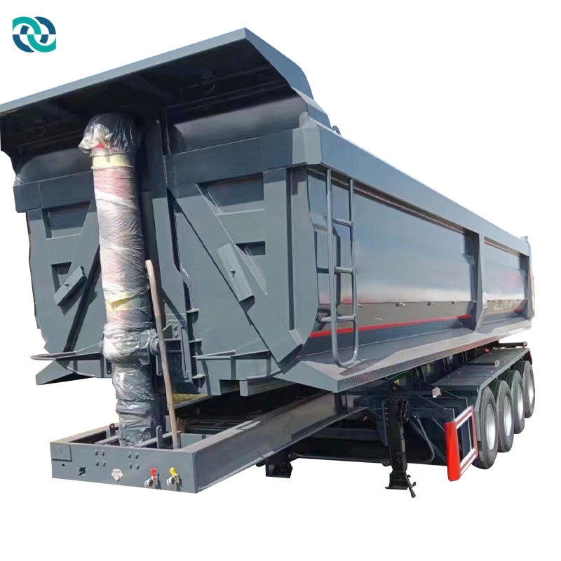 4 Axle 80T Hydraulic Self Dumping Semi Trailer