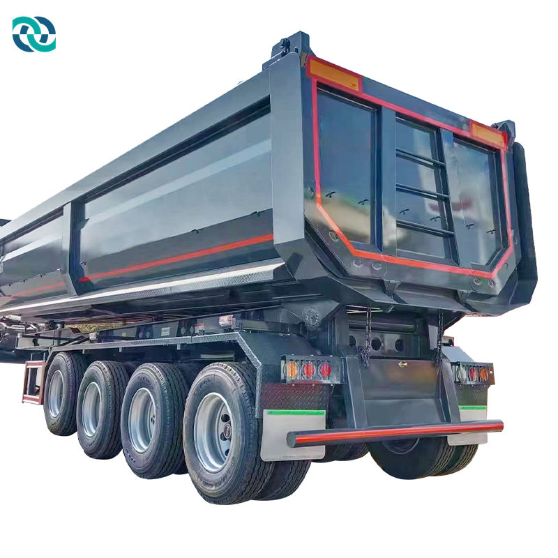 4 Axle 80T Hydraulic Self Dumping Semi Trailer