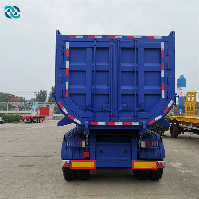 3 Axle Hydraulic dum Semi Traile With Electric Tarpaulin