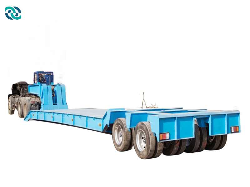 Detachable hydraulic low flat semi trailer