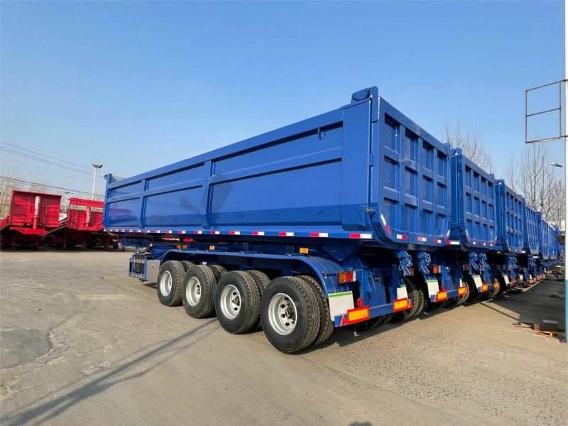 Semi with dump trailer