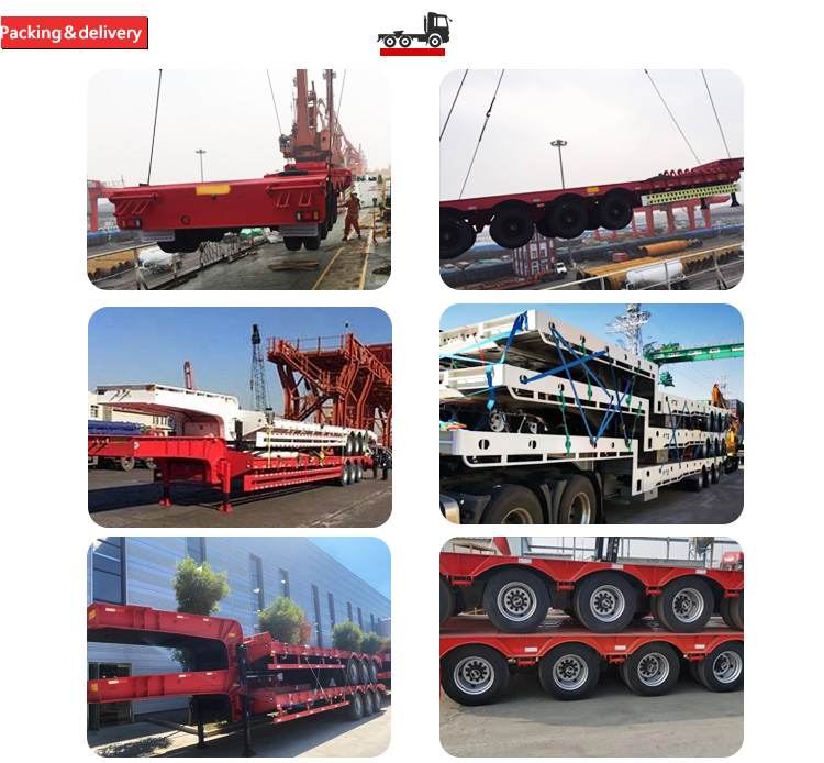 50T low flat semi trailer