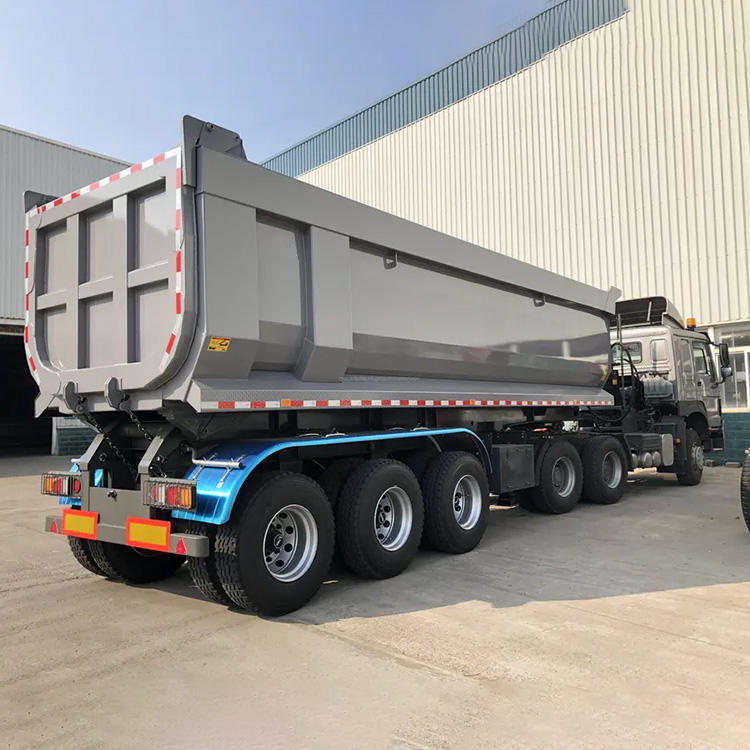 3 axles hydraulic cylinder dump semi trailer