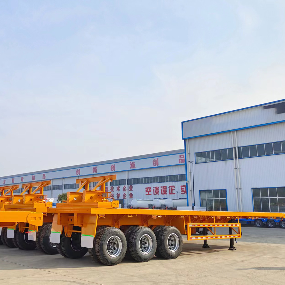 3 axles platform semitrailer