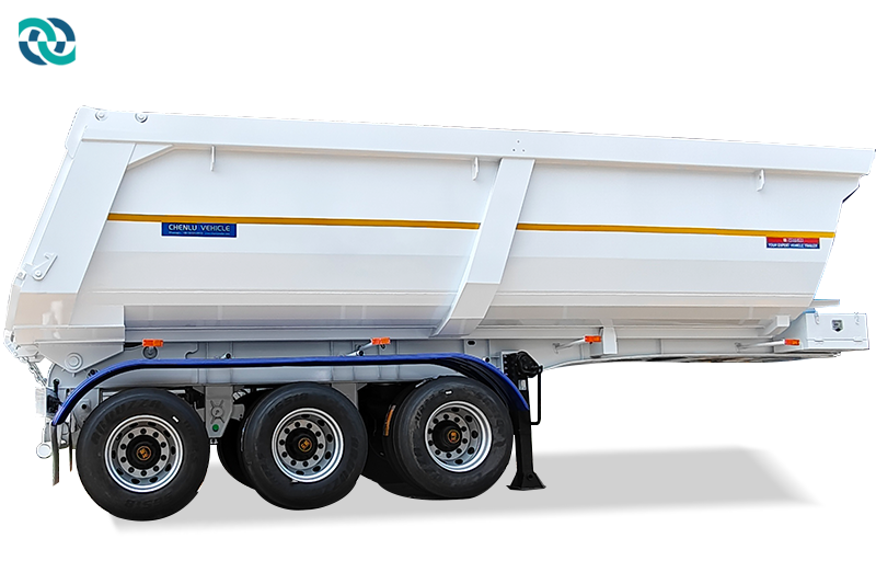 4 Axle 80T Hydraulic Self Dumping Semi Trailer