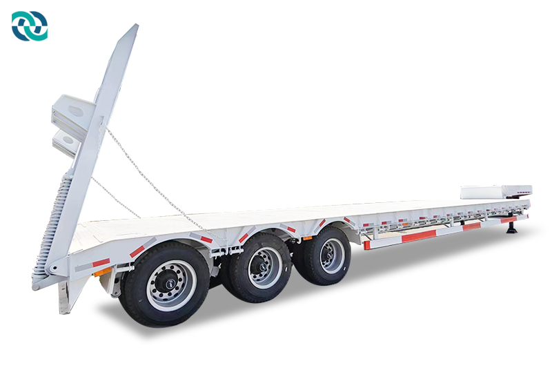 Hệ thống treo khí nén 3 trục Cao thấp Flatbed Semi Trailer