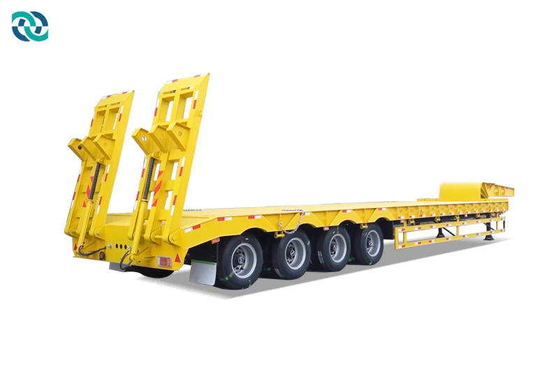 4 Axles 100T Low Bed Semi Trailer