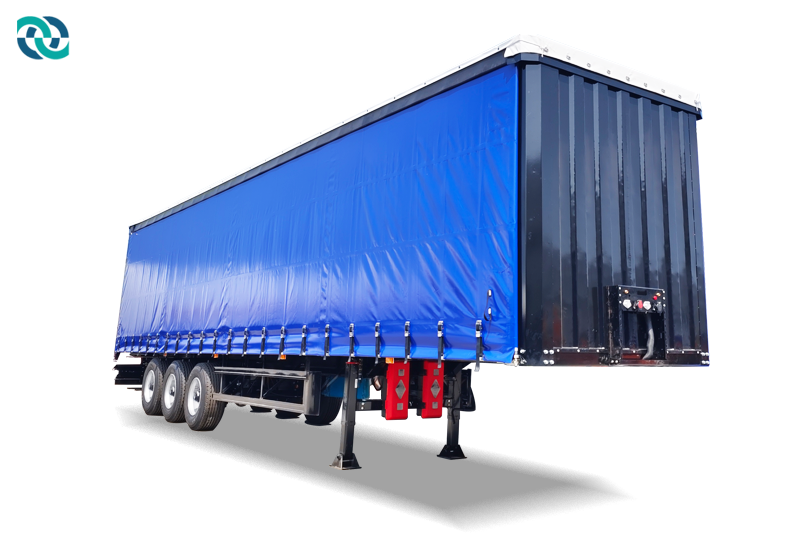 3 Axles 60T Side Curtain Rail Transport Trailer