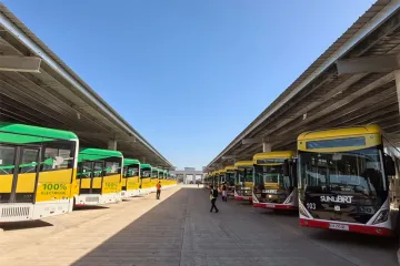 Fluxo médio diário de passageiros de 300.000! 121 ônibus 100% elétricos fabricados na China brilham na África!