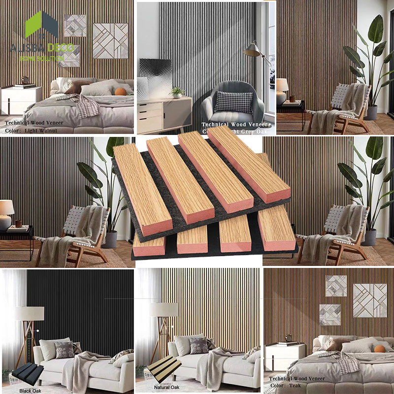 Fluted Wood Acoustic Panels Sound Absorbing Wall Panels