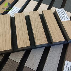 Wooden Grooved Acoustic Wood Wall Veneer Slat Panel