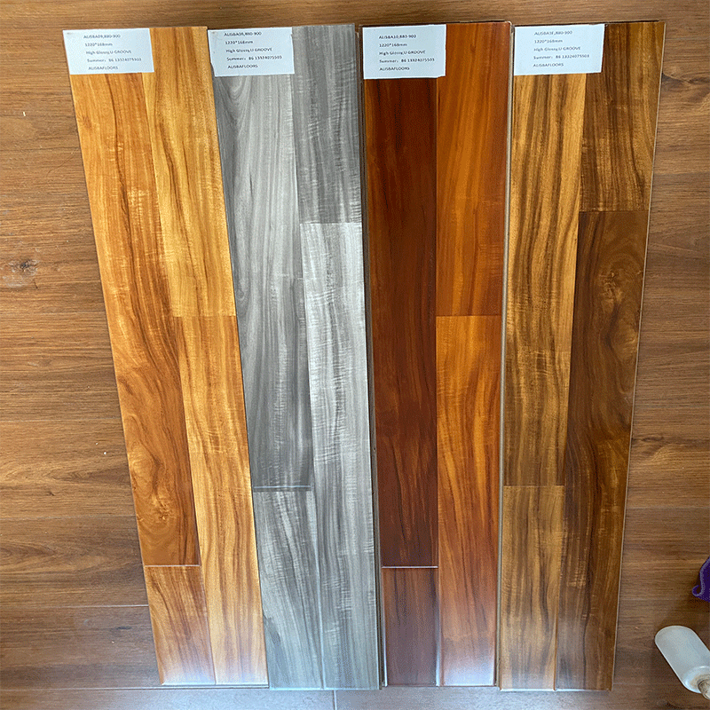 China Three Strips Two Strips High Glossy Waterproof Laminate Flooring