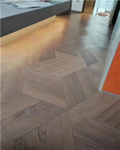 Hexagonal fishbone flooring