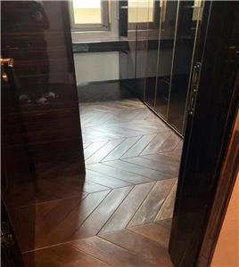 Black walnut fishbone laminate flooring