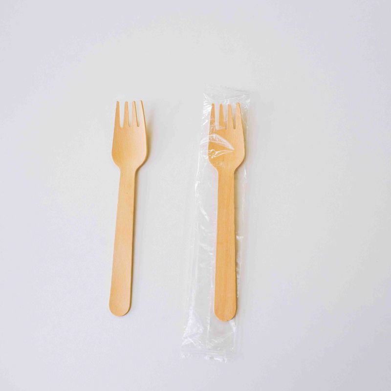 Birch Individually Wrapped Disposable Forks