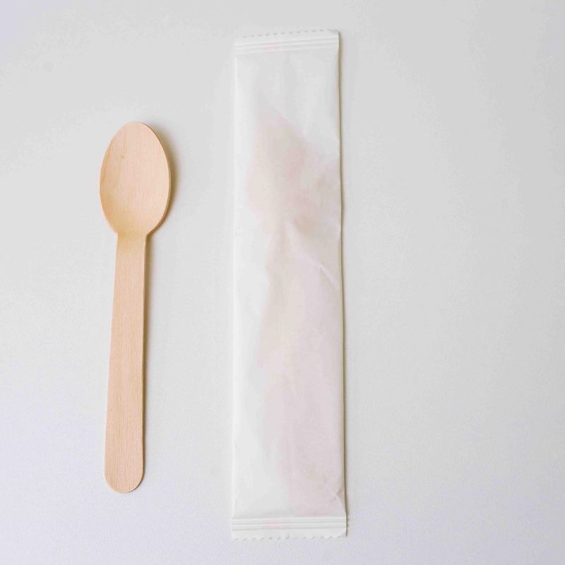 Disposable Individually Wrapped Birch Spoons